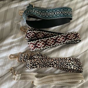 Four crossbody bag straps